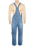 Women's fashion high-waisted denim wide-leg jumpsuit SH-391400