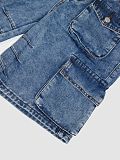 Women's fashion multi-pocket straight-leg short jeans SH-391385