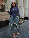 Trendy Distressed Ripped Jeans Loose Harem Pants SH-391378