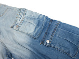 Women's Casual multi-pocket gradient denim wide-leg pants SH-391357