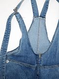 Women's fashion high-waisted denim wide-leg jumpsuit SH-391400