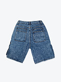 Women's fashion multi-pocket straight-leg short jeans SH-391385