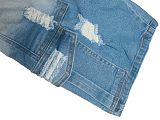 Women's trendy gradient ripped denim mid-length pants SH-391371