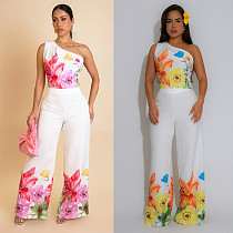 Elegant stretch wide-leg pants off-the-shoulder two-piece set NY-11077