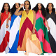 Fashionable And Comfortable V-Neck Contrast Color Loose Sleeveless Holiday Dress For Women SFY-673