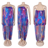 Sexy See-through Elastic Mesh Splicing Hip-hugging Slim Dress NY-11009
