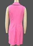 Elegant V-Neck Vest Lapel Suit Cardigan Solid Color Shorts Three-Piece Suit NY-3538