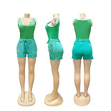 Sexy Camisole Washed Shorts Two-Piece Set Women'S Clothing SFY-731