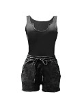 Sexy Camisole Washed Shorts Two-Piece Set Women'S Clothing SFY-731