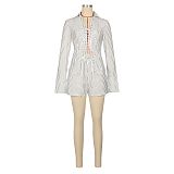 Batwing Sleeve Lapel Shirt Shorts Loose Lounge Sets AIL-324