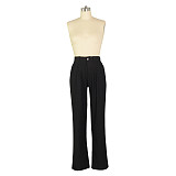 Women Linen-cotton Casual Breathable Straight-leg Pants AIL-241
