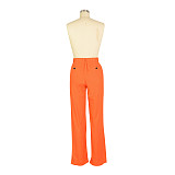 Women Linen-cotton Casual Breathable Straight-leg Pants AIL-241