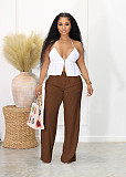 Women Linen-cotton Casual Breathable Straight-leg Pants AIL-241