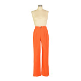 Women Linen-cotton Casual Breathable Straight-leg Pants AIL-241
