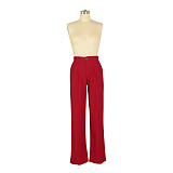 Women Linen-cotton Casual Breathable Straight-leg Pants AIL-241