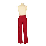 Women Linen-cotton Casual Breathable Straight-leg Pants AIL-241