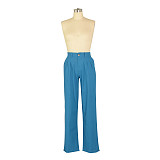 Women Linen-cotton Casual Breathable Straight-leg Pants AIL-241