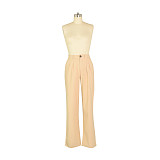 Women Linen-cotton Casual Breathable Straight-leg Pants AIL-241