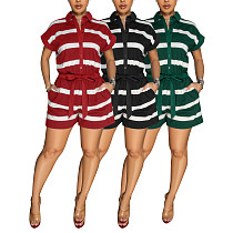 Women'S Short-Sleeved Loose Casual Sports Jumpsuit AIL-319