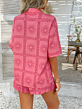Pomixia Vacation Style contrasting color printed shorts Set LDG-D2529013