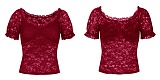 Sexy cut-out slimming one-shoulder lace crop top LDG-K2512071