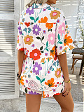 Pomixia Vacation Style contrasting color printed shorts Set LDG-D2529013