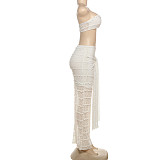 Sexy strapless top slim package hips long skirt two-piece set SXE-K25S68903