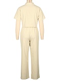 Women Short Sleeves Blouse And Long Pants Casual OL Sets AIL-269