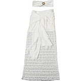 Sexy strapless top slim package hips long skirt two-piece set SXE-K25S68903