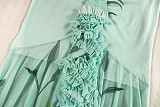 Elegant print ladies straps hollow-out flounced bodycon maxi dresses JSD-302961