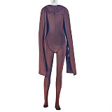 Women patchwork wrinkle solid color bodycon jumpsuits JSD-006238