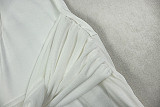 Sexy off shoulder hollow-out irregular white maxi dresses JSD-302997