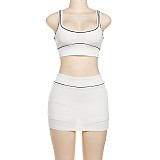 Sexy Women Crop Vest Mini Skirt 2PCS Sets SXE-K24S64305