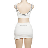 Sexy Women Crop Vest Mini Skirt 2PCS Sets SXE-K24S64305