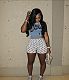 2025 Girl Short Sleeve Lounge Wear Shorts Suit YSY-8961