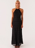 Sexy Open Back Pleated Fabric Breathable Lace Dress RS-51618