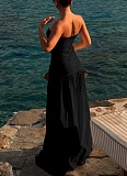 New Hot Girl Beach Style Vacation Tube Top Hollow Dress SUM-24627