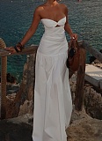 New Hot Girl Beach Style Vacation Tube Top Hollow Dress SUM-24627