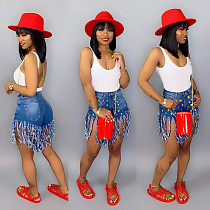 Wholesale S-3XL Hem Tassel Design Women Denim Shorts SH-390340