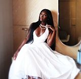 Women sexy halter sleeveless solid color long dresses JSD-300761