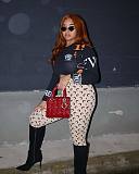 Trendy moon print slimming long-sleeved top and long pants set YSY-8977