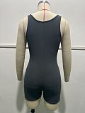 Solid Color V-neck Sleeveless Backless Tight Waist Sports Yoga Jumpsuit YSY-8910