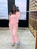 Patchwork Striped Yoga Wear Zipper Long-sleeved Coat Strapless Sport Three-piece Set SFY-702