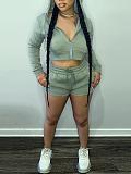 A New Two-piece Solid Sweatshirt Set For Fashionable And Casual Spring GLS-10011