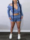 A New Two-piece Solid Sweatshirt Set For Fashionable And Casual Spring GLS-10011