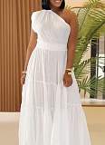 Fashionable Women'S Temperament Off-Shoulder Waist Dress BY-7389