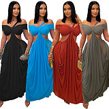 Fashion Women'S Sexy Tube Top Slim See-Through Mesh Dress BY-7430
