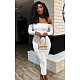 Sexy Off Shoulder Backless Ruched Maxi Dresses DD-88211