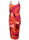 Fashionable And Comfortable Casual Trendy Suspender Print Dress For Women TB-6670