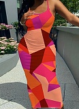 Fashionable And Comfortable Casual Trendy Suspender Print Dress For Women TB-6670
